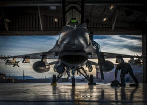 F-16 Hangar Maintenance